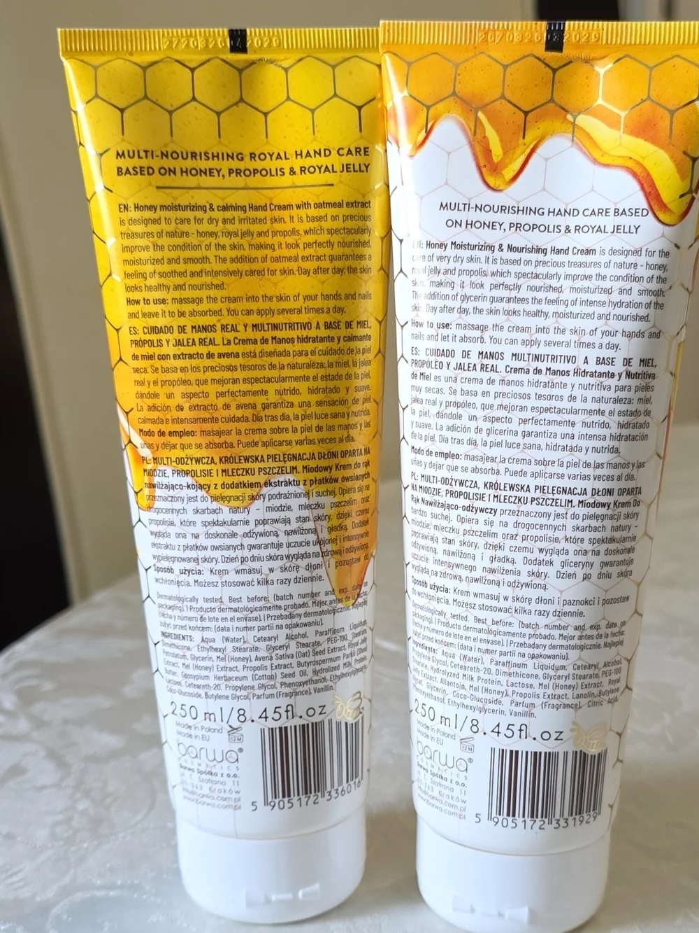 Honey Hand Cream - Yellow - Moisturizing & Nourishing